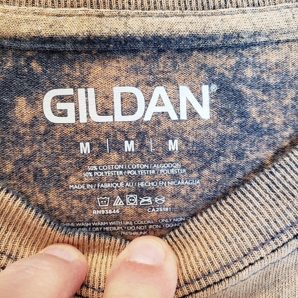 Crazy Dog Lady Up Cycle bleached Navy Short Sleeve T-Shirt Sz M - Picture 3 of 8